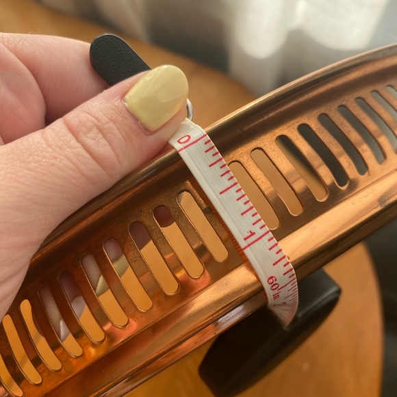 Gorgeous Vintage Style Copper & Faux Wood Design Table/Centerpiece Tray - Picture 6 of 10